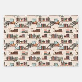 Hoja De Papel De Regalo Patrón de estantería circular