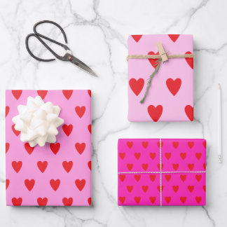 Hoja De Papel De Regalo Patrón de estilo Boho dibujado a mano en los coraz