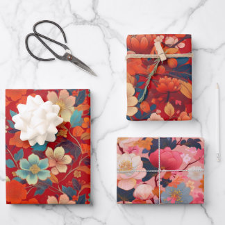 Hoja De Papel De Regalo Patrón de estilo de lavado de Chiyogami Yuzen