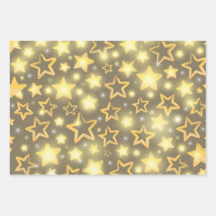 Hoja De Papel De Regalo Patrón de estrellas