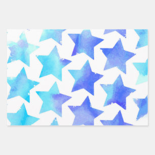 Hoja De Papel De Regalo Patrón de estrellas