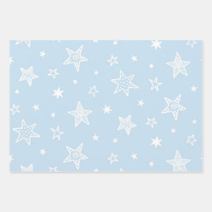 Hoja De Papel De Regalo Patrón de estrellas