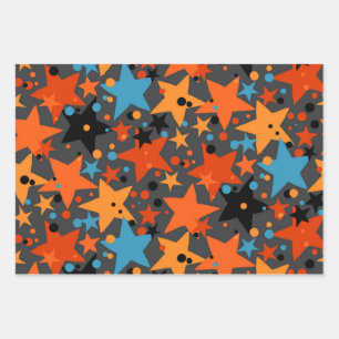 Hoja De Papel De Regalo Patrón de estrellas