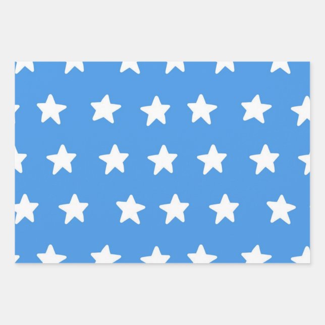Hoja De Papel De Regalo Patrón de estrellas (Anverso)