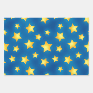 Hoja De Papel De Regalo Patrón de estrellas