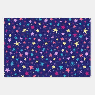 Hoja De Papel De Regalo Patrón de estrellas
