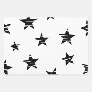 Hoja De Papel De Regalo Patrón de estrellas