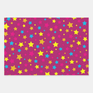 Hoja De Papel De Regalo Patrón de estrellas