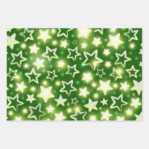 Hoja De Papel De Regalo Patrón de estrellas