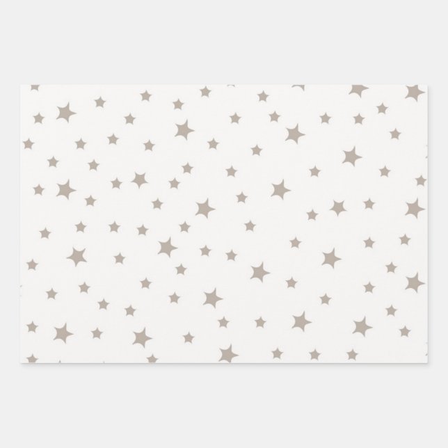 Hoja De Papel De Regalo Patrón de estrellas (Anverso)