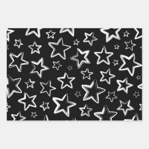 Hoja De Papel De Regalo Patrón de estrellas