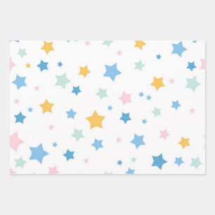 Hoja De Papel De Regalo Patrón de estrellas