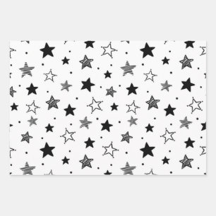 Hoja De Papel De Regalo Patrón de estrellas