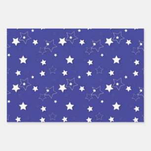 Hoja De Papel De Regalo Patrón de estrellas