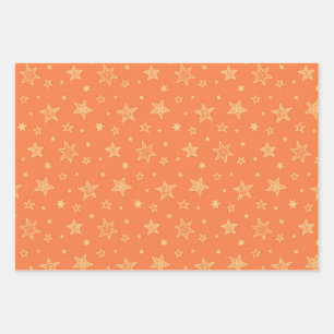 Hoja De Papel De Regalo Patrón de estrellas