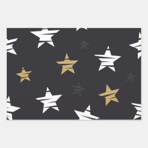 Hoja De Papel De Regalo Patrón de estrellas