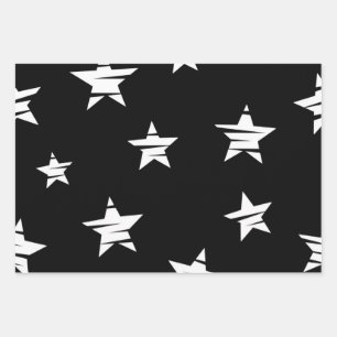 Hoja De Papel De Regalo Patrón de estrellas