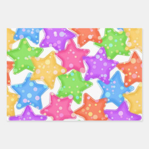 Hoja De Papel De Regalo Patrón de estrellas