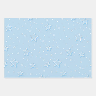 Hoja De Papel De Regalo Patrón de estrellas