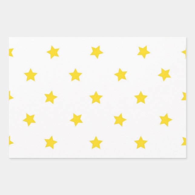 Hoja De Papel De Regalo Patrón de estrellas (Anverso)