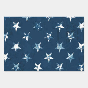 Hoja De Papel De Regalo Patrón de estrellas