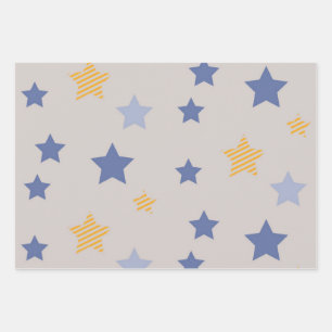 Hoja De Papel De Regalo Patrón de estrellas