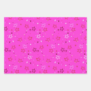 Hoja De Papel De Regalo Patrón de estrellas