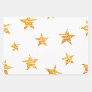 Hoja De Papel De Regalo Patrón de estrellas