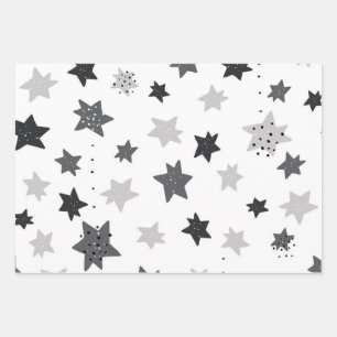 Hoja De Papel De Regalo Patrón de estrellas