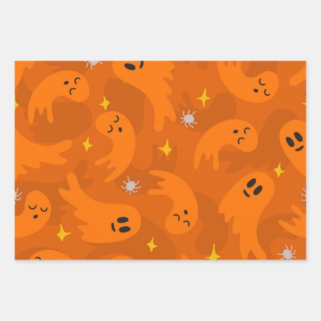 Hoja De Papel De Regalo Patrón de fantasma (Anverso)