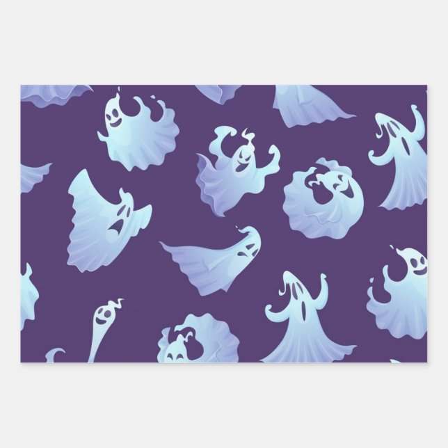 Hoja De Papel De Regalo Patrón de fantasma (Anverso)
