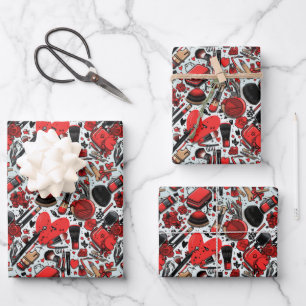 Hoja De Papel De Regalo Patrón de fiesta de azulejos