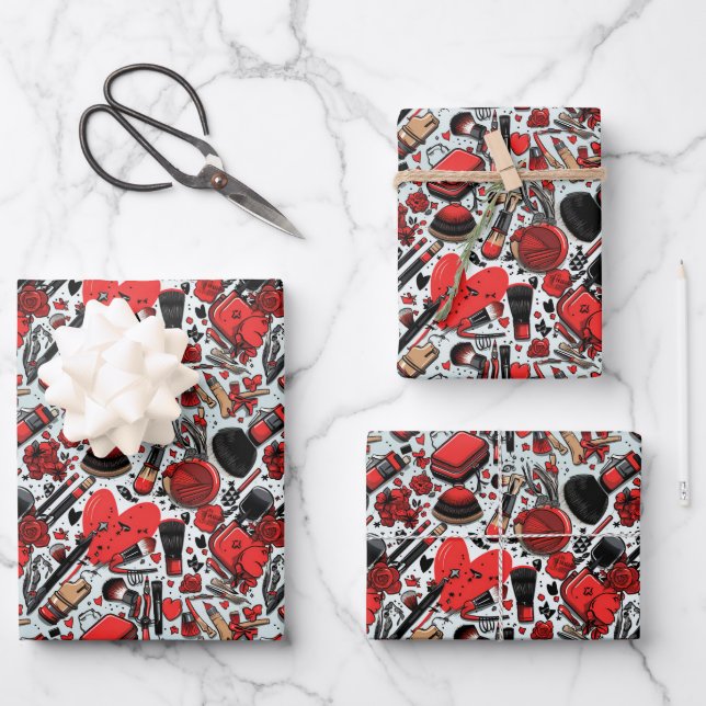 Hoja De Papel De Regalo Patrón de fiesta de azulejos (Anverso)