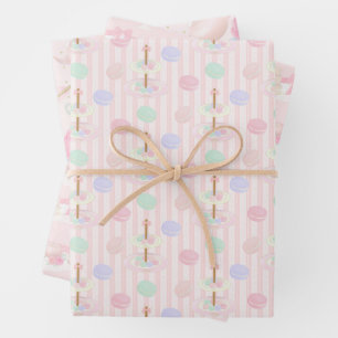 Hoja De Papel De Regalo Patrón de Fiesta del té de la tarde de Macron