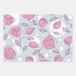 Hoja De Papel De Regalo Patrón de flor