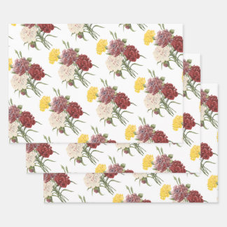 Hoja De Papel De Regalo Patrón de Flor de Clavel