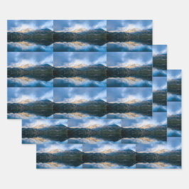 Hoja De Papel De Regalo Patrón de fotografía de la naturaleza panorámica d