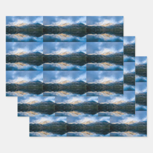 Hoja De Papel De Regalo Patrón de fotografía de la naturaleza panorámica d