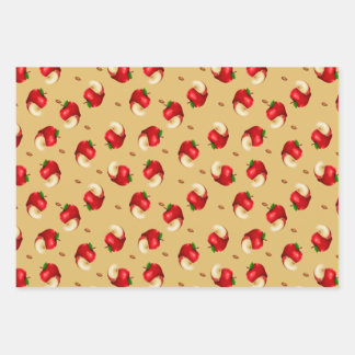 Hoja De Papel De Regalo Patrón de fruta de Apple