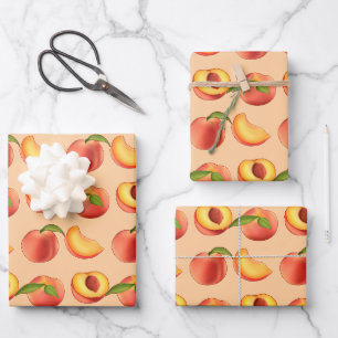 Hoja De Papel De Regalo Patrón de fruta de color