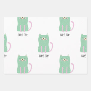 Hoja De Papel De Regalo Patrón de gato
