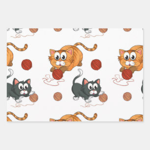 Hoja De Papel De Regalo Patrón de gato