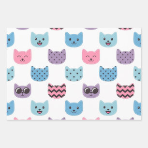 Hoja De Papel De Regalo Patrón de gato