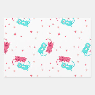 Hoja De Papel De Regalo Patrón de gato