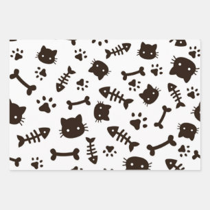 Hoja De Papel De Regalo Patrón de gato