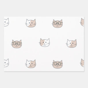 Hoja De Papel De Regalo Patrón de gato