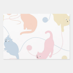 Hoja De Papel De Regalo Patrón de gato