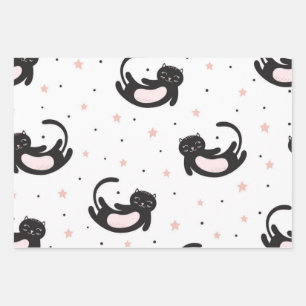 Hoja De Papel De Regalo Patrón de gato