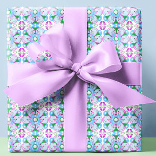 Hoja De Papel De Regalo Patrón de Golf Femenino Rosa Floral