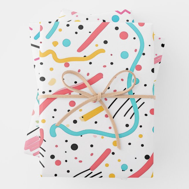 Hoja De Papel De Regalo Patrón de golosinas de los días de nacimiento (In situ)